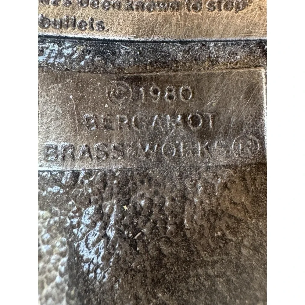 Bergamot Brass Works 1980 Z-145 Bison Buffalo Belt Buckle